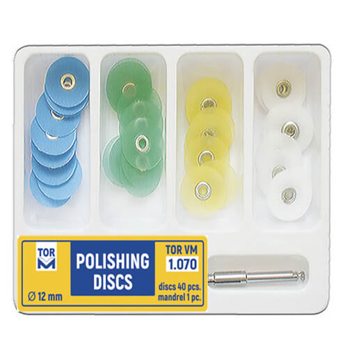 Kit 80 Disques De Polissage Dentaire 12/14 Mm + Mandrin - Pour Finition Composite