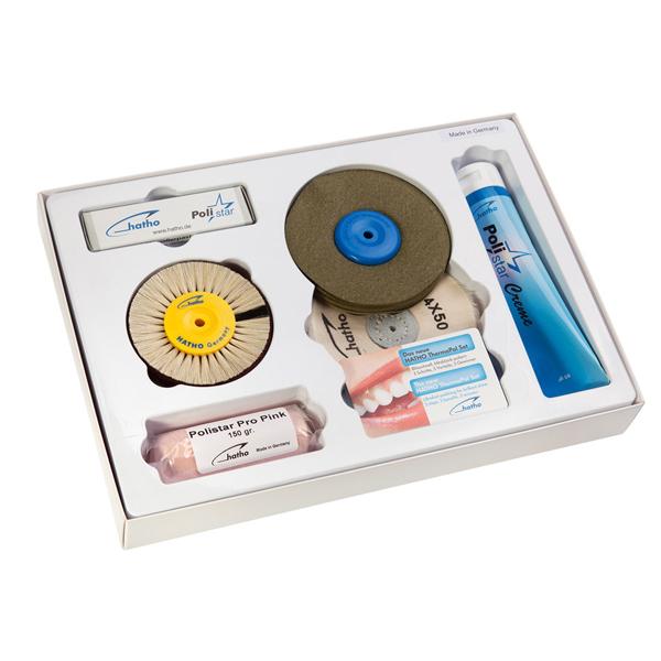 Kit de polissage pour les résines de prothèses dentaires - Hatho