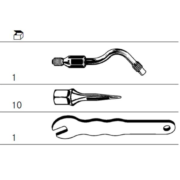 Kit de nettoyage d’implants pour ultrasonique (pointe + 10 broches polymère) Img: 201812081