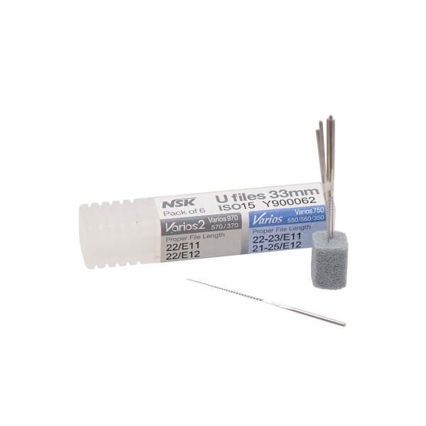 Limes U : Limes endodontiques pour ultrasons Varios (6 pcs) - ISO 015 Img: 202503081