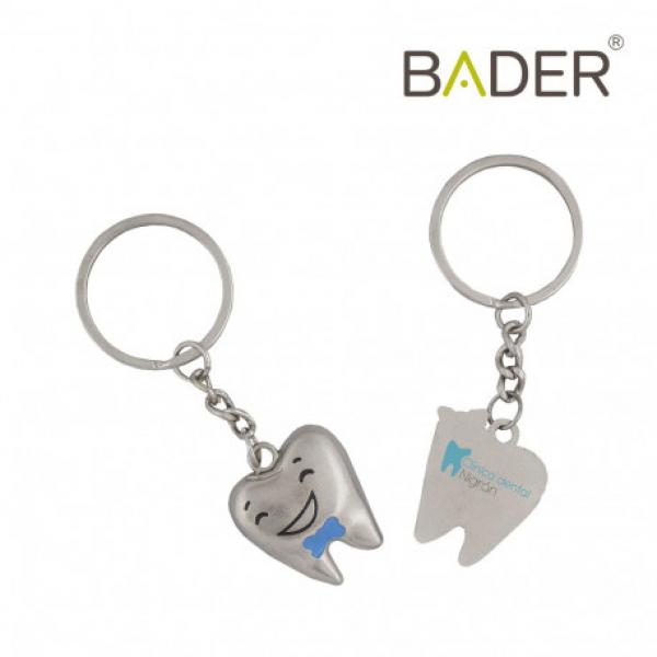 Porte-clés molaire à personnaliser avec le logo de votre clinique - Porte-clés molaire individuel Img: 202302251