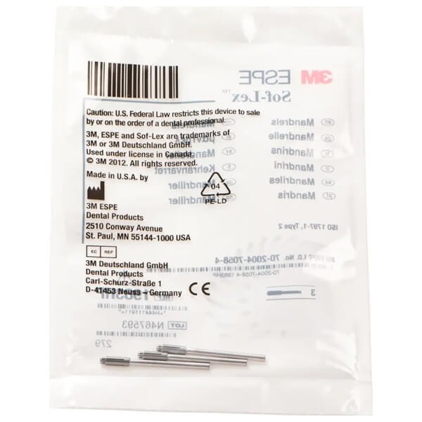Sof-Lex : Mandrins pour disques de polissage HP (3 pcs) - 3 pcs Img: 202503151