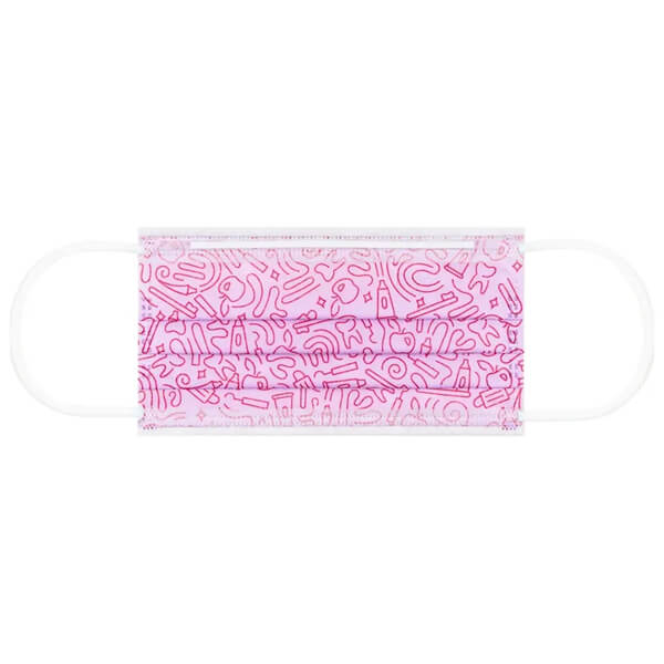 Monoart : Masque chirurgical Graffiti à 4 couches (50 pcs) - LILAS Img: 202505241