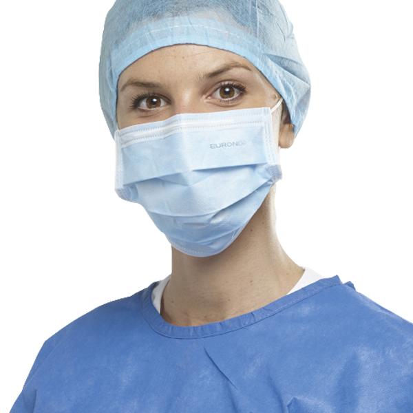 Masques Protection 4 : Chirurgie en Quatre Couches (50 unités) - Bleu ciel Img: 202407131