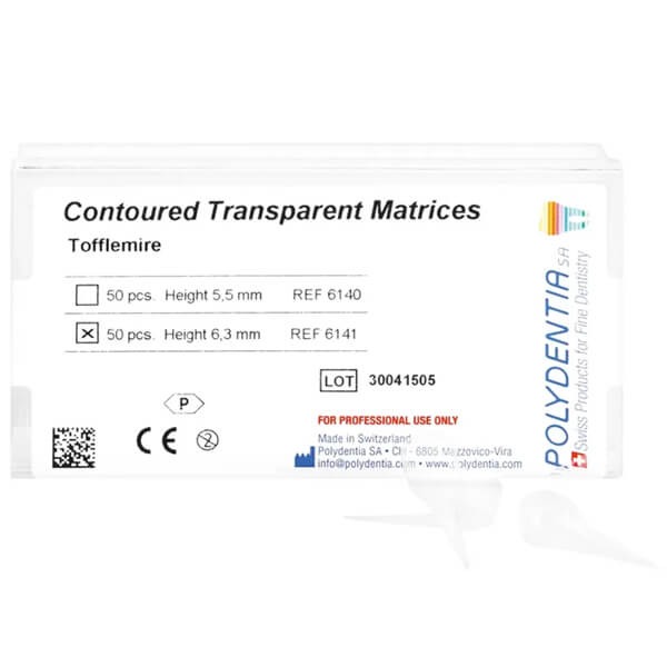 Matrices molaires Tofflemire de 6,3 mm (50 pcs) Img: 202503151
