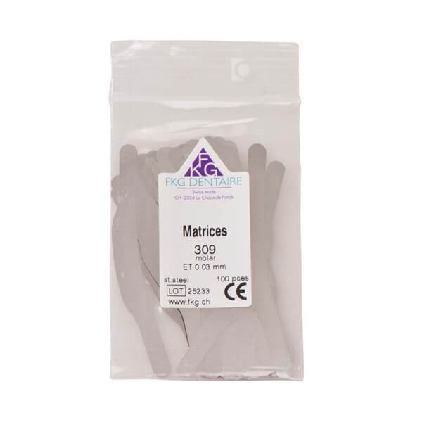 Matrices en acier inoxydable pour les molaires (100 pcs) - 0,3 mm Img: 202503081