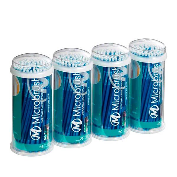 MicroBrush Tube Series: Mini-applicateurs Jetables (100 unités) - Regular Bleu Img: 202210081