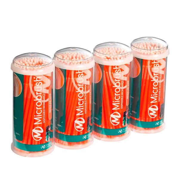 MicroBrush Tube Series: Mini-applicateurs Jetables (100 unités) - Regular Pêche Img: 202210081