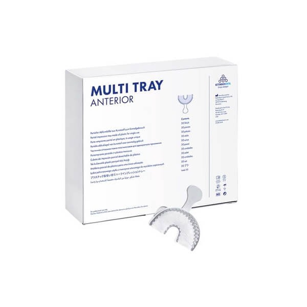Multi Tray : Porte-empreintes partiels en plastique jetables - Antérieur (30 pcs) Img: 202503081