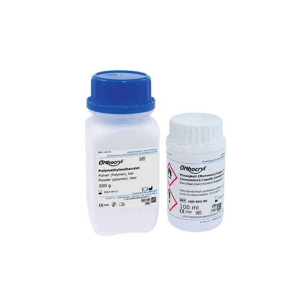 Orthocryl : Liquide pour l’orthodontie monomère - Clair (200 g de poudre + 100 ml de liquide) Img: 202503081
