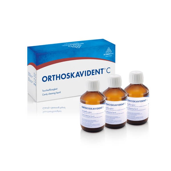 Orthoskavident C : Liquide de nettoyage de la cavité (3 pièces x 150 ml) Img: 202503081