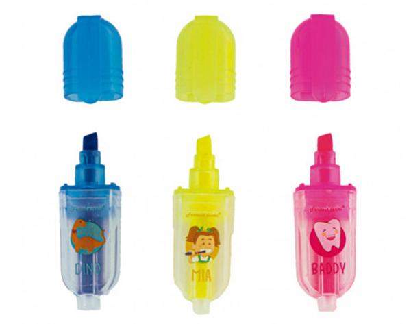 Surligneurs Fluorescents Mia, Dino & Baddy (50 unités) Img: 202003141