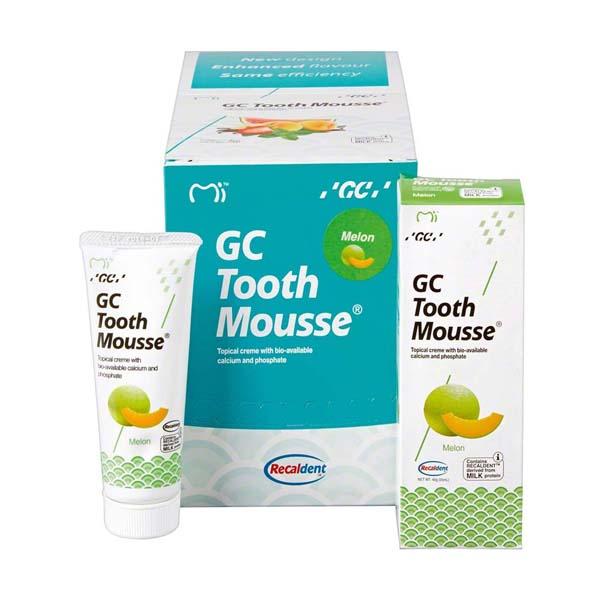 GC Tooth Mousse: Pâte prophylactique reminéralisante (10 pièces) - 10 pcs Melon Img: 202205071