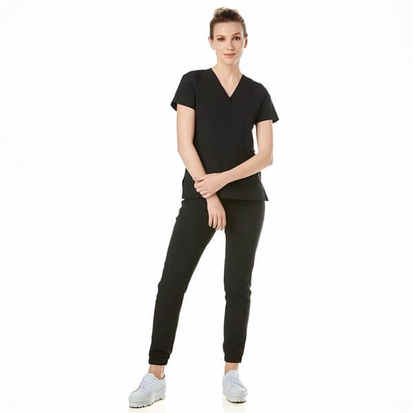 Pyjama antibactérien pour femme Performance Square - L - Noir Img: 202508301