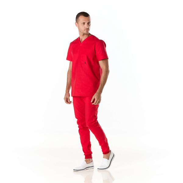 Ensemble sanitaire antibactérien répulsif pour hommes de Haring - S - Rouge Img: 202209171