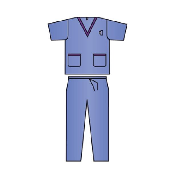 Pyjama chirurgical XL jetable (veste + pantalon) 30ud - Taille XL (30ud) Img: 202004041