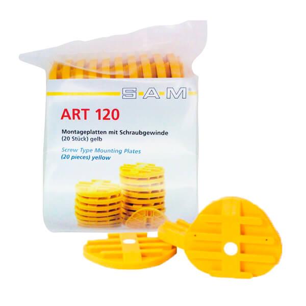 Plaques de montage ART jaunes pour articulateur (20 pcs) Img: 202107101