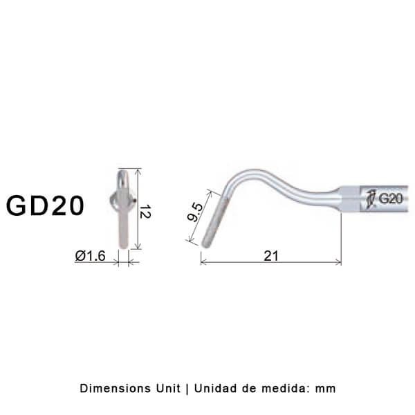 Insert ultrasonique de coupe diamanté - GD20 Img: 202211121