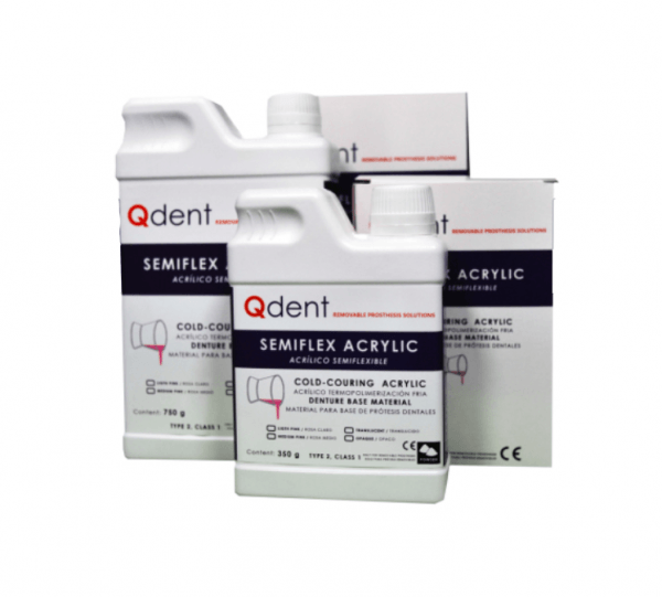 QDENT Résine acrylique semi-flexible Base liquide (500ml) Img: 202203051