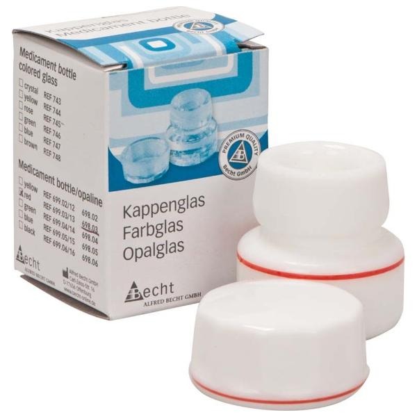 Assortiment de bouchons en verre opalin simple - Rouge Img: 202408171