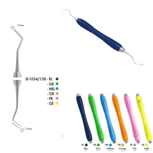 Instr. 1054/158 Obturation/spatule 1,5mm Silikon (1ud) - (BLEU) Img: 201812081