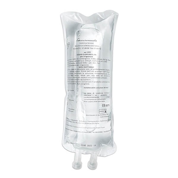 Solution stérile (chlorure de sodium 0,9%) pour refroidissement