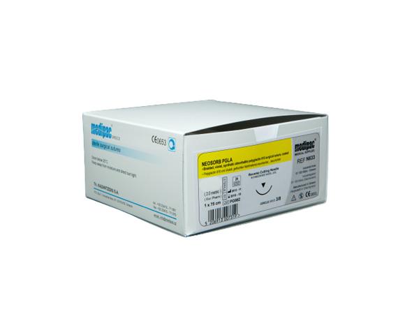 Neosorb PGLA : Sutures 3/8 de 75 cm avec Calibre 5/0 (24 u) Img: 202104171
