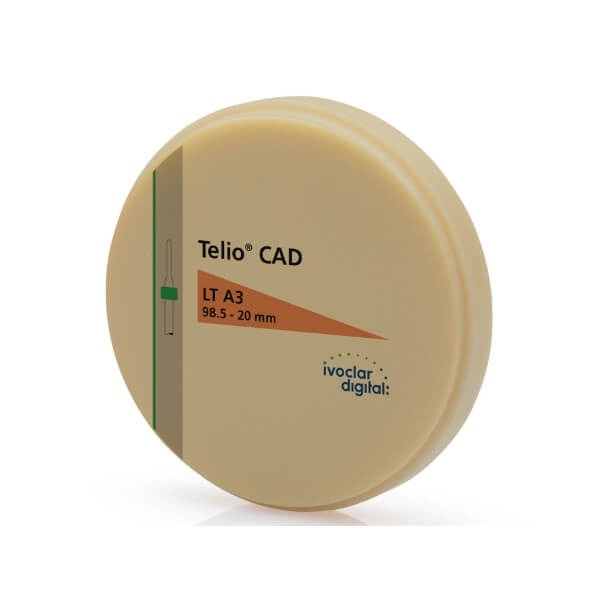 Telio CAD LT : Disque de restauration dentaire - LT A3 de 20 x Ø 98,5 mm Img: 202401061