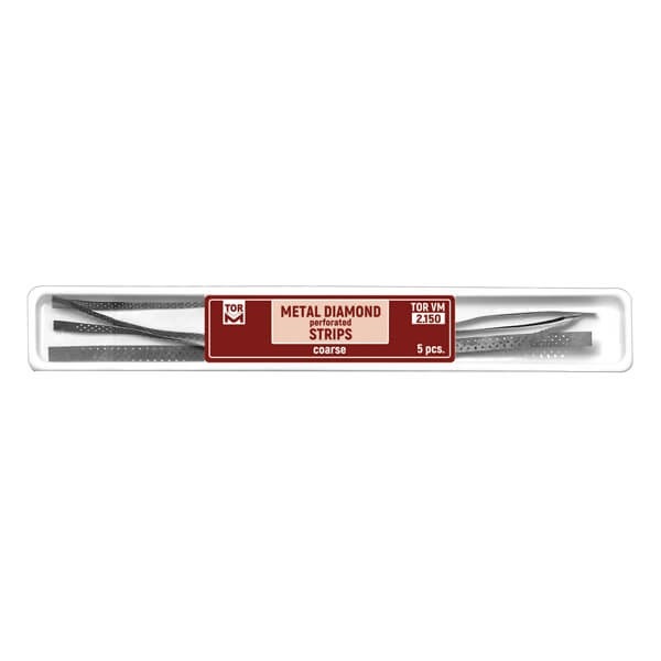 Bandes métalliques diamantées avec perforation pour le polissage dentaire (5 pcs) - Épais Img: 202303041