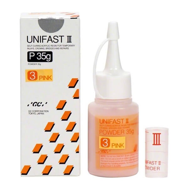 Unifast III Rose Résine Auto-polymérisante Poudre - Nº3 Poudre rose 35G Img: 202310141