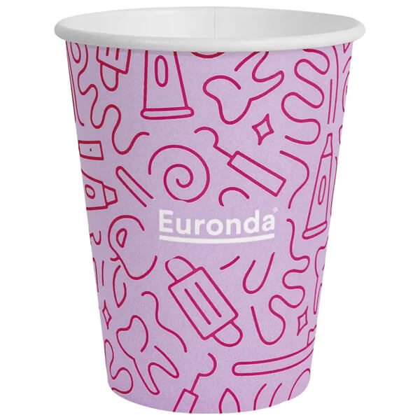 Monoart : Gobelets en papier Graffiti 180 ml (1000 pcs) - LILAS Img: 202505241