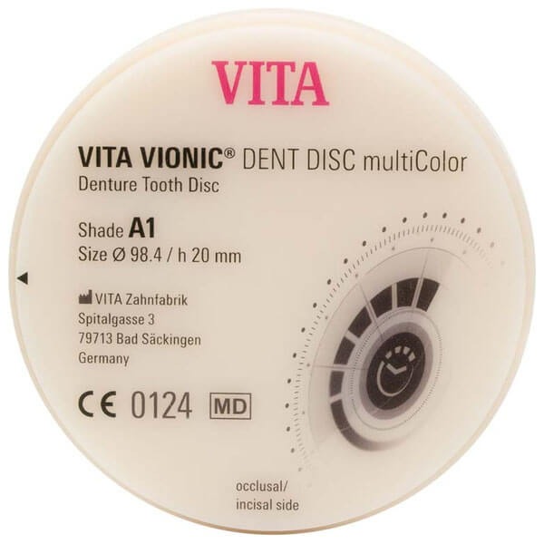 Vionic Dent Disc multiColor : Disque de fraisage multicolore (Ø 98,4 mm) Img: 202411301