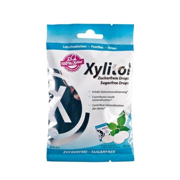 Xylitol Drops : Bonbons sans sucre (26 pcs) - Menthe Img: 202409211