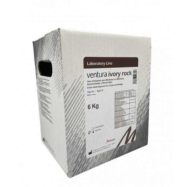 Ventura Ivory Rock : Plâtre Extra-dur de Type IV - 1 Bidon de 6 kg Img: 202503081