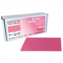 Arti-Pink Bite Wax, X-hard, rectangle, 80 mm x 150 mm x 3mm - 12 pcs Img: 202408171