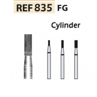 Fraises 835 diamant-FG Cylindre pointe plate X5UDS. (835-009 M AZUL/TRANSP)  Img: 201811031