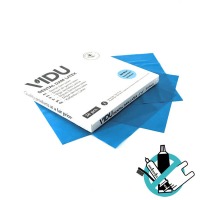 Digues en caoutchouc sans poudre bleu soie (36 pcs) - Fin. Img: 202406221