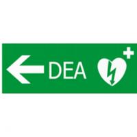Signes d'Identification des Zones Cardioprotégées (DAE)-Flèche directionnelle gauche DAE Img: 202010171