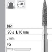 Fraise diamant 861 flamme cylindrique FG 95/6 888-019 (6u) Img: 202006271