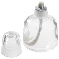 Lampe à alcool en verre transparent (75 ml) - Couvercle en verre Img: 202503081