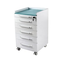 Chariot pour cabinet dentaire avec plan de travail en verre Img: 202503221