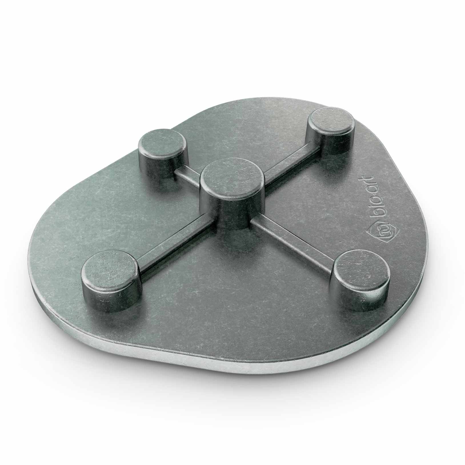 URVOLAX Piastra Metallica Magnetica Con Adesivo E Viti Per 65X - Supporto Magnetico