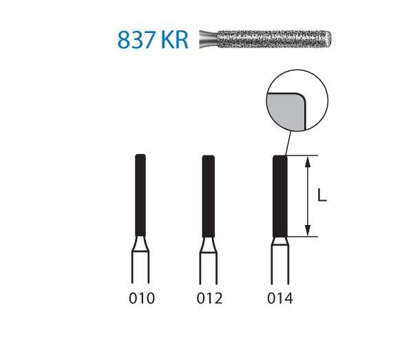 Frese 837KR.314. Diamantata cilindrica piatta FG (5 unità) - Nº 010 Img: 202204021