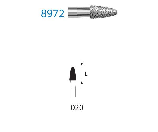 Frese diamantate 8972.314 Diamond Conical Round FG (5 unità) - Nº020 Img: 202204021