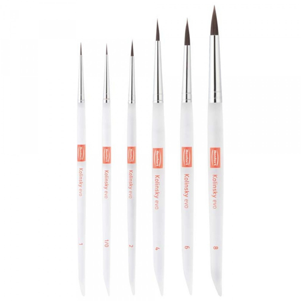 Kolinsky Evo: Spazzole per capelli (2 pezzi) - Assortimento 1 - 2 - 4 - 6 - 8 Img: 202508091