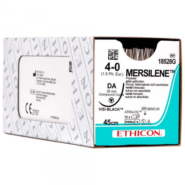 Mersilene: Sutura non riassorbibile in PTFE - 36 pz - T: Verde - C: 3 - L.H: 3 x 45 cm Img: 202508091