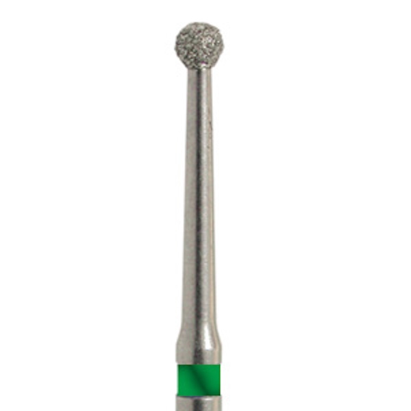 801LG.FG - Fresa a sfera diamantata a collo lungo per turbina (5 pz.) - Spessa (verde) - 12 Img: 202308191