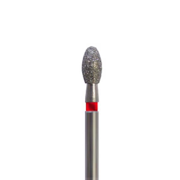 833F.FG Fresa diamantata a forma di uovo per turbina (5 pz.) - Fine (rossa) - 12 Img: 202308191