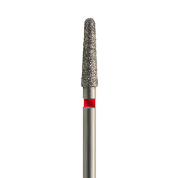 850F.FG - Fresa diamantata a forma di cono arrotondata per turbina (5 pz.) - Fine (rossa) - 12 Img: 202308191