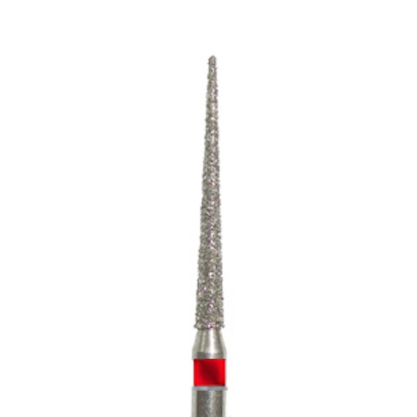 859.FG - Fresa diamantata a forma di lancia per turbina (5 pz.) - Fine (rossa) - 10 Img: 202501111